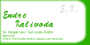 endre kalivoda business card